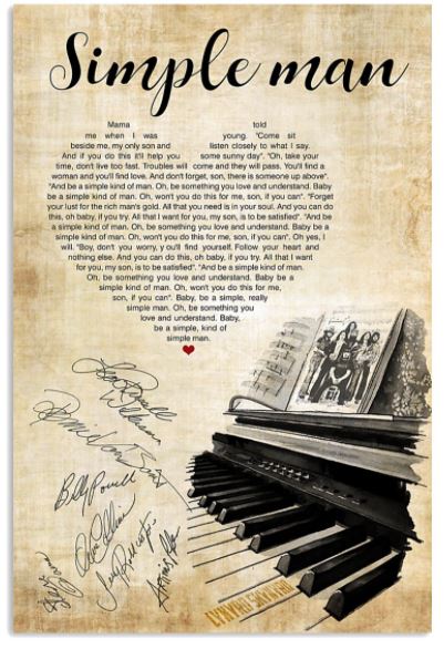 Lynyrd Simple Man signatures poster