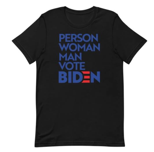 Person vote Biden t shirt