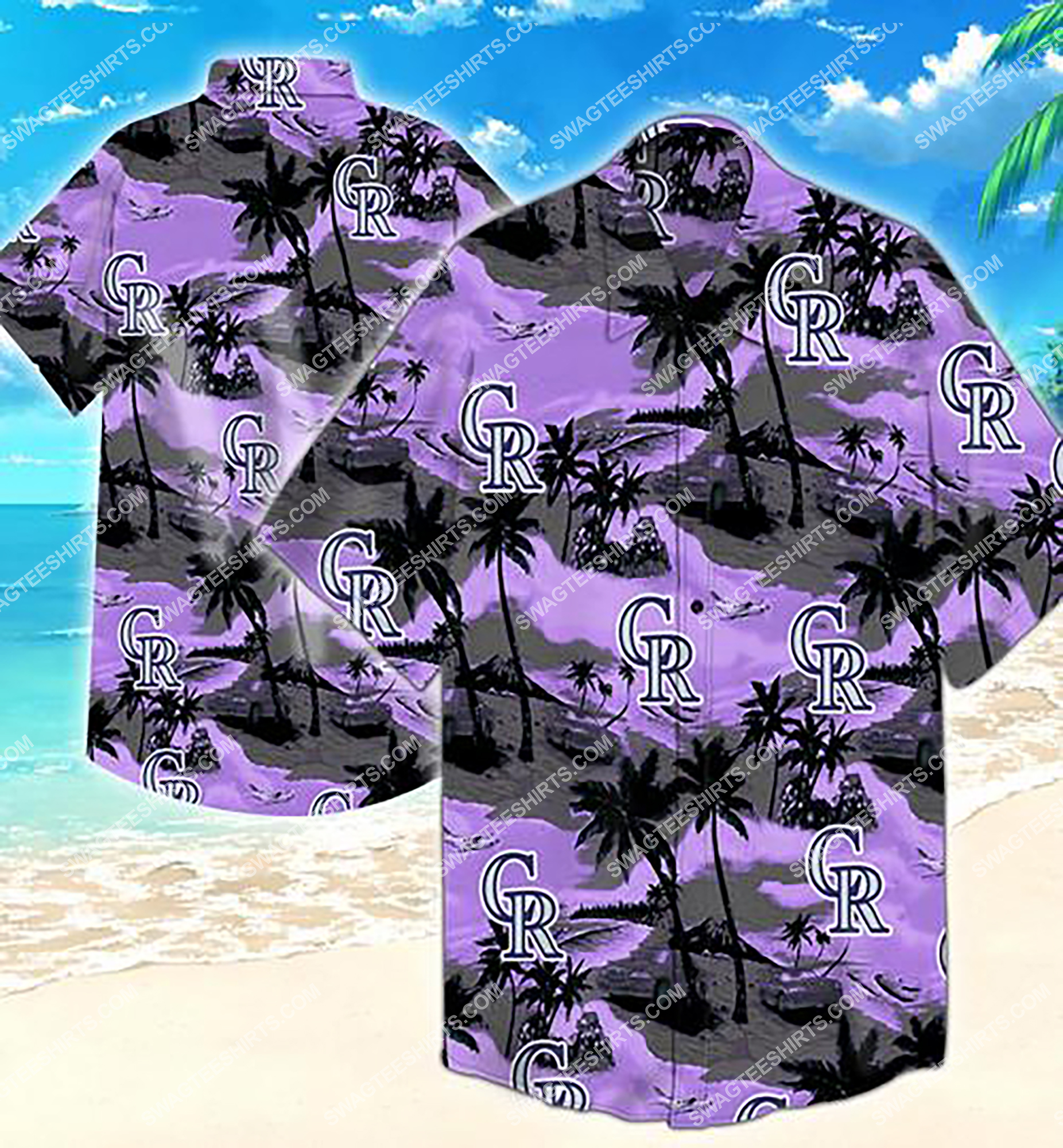 major league baseball colorado rockies summer hawaiian shirt 2