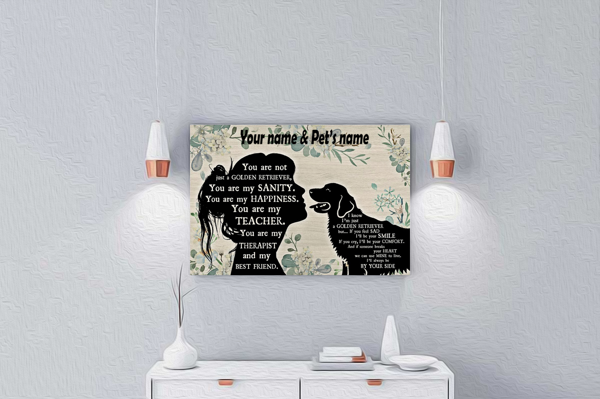 You are not just a Golden retriever personalized horizontal poster