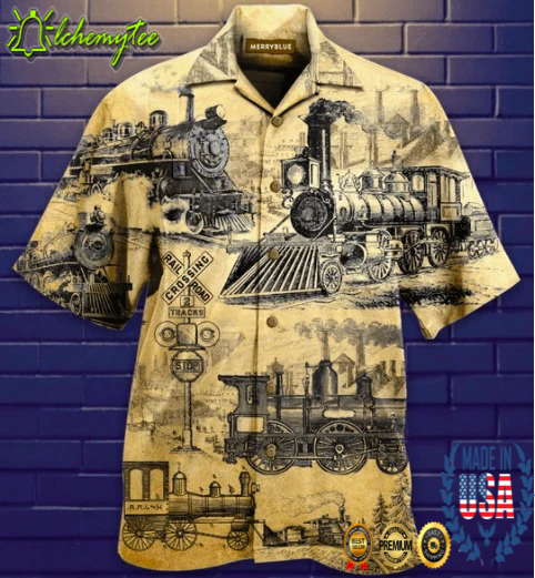 Trains On The Railway Of History Hawaiian Shirt