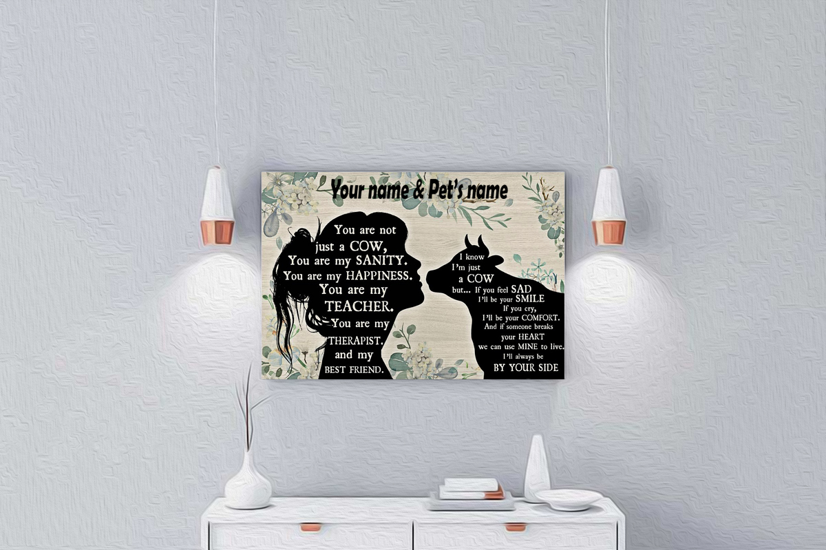 You are not just a Cow personalized horizontal poster