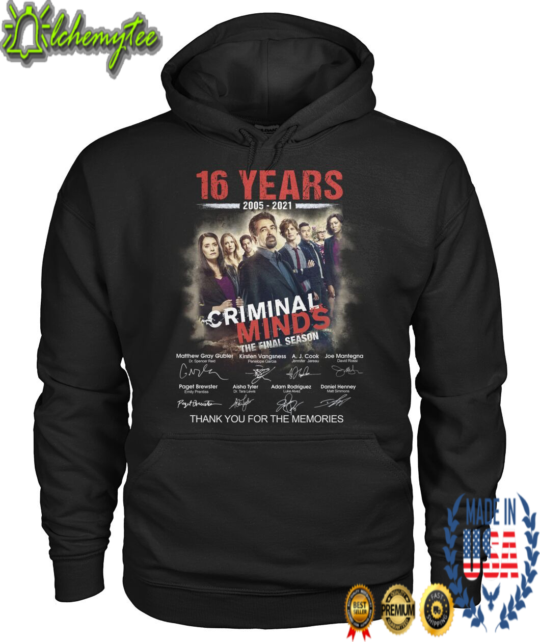 16 years 2005 2021 Criminal Minds The Final Season Thank You FOr The Memories Shirt 2