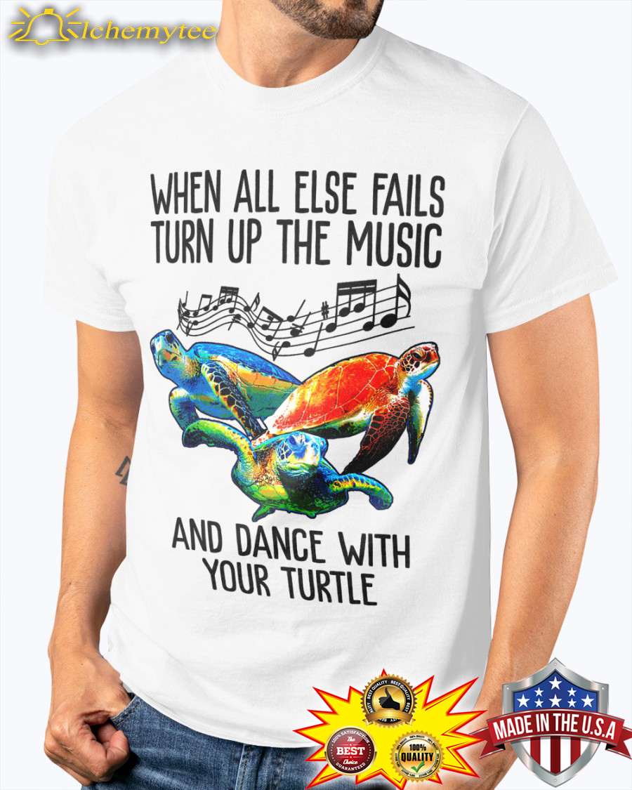 Turn up the music and dance with your turtle shirt