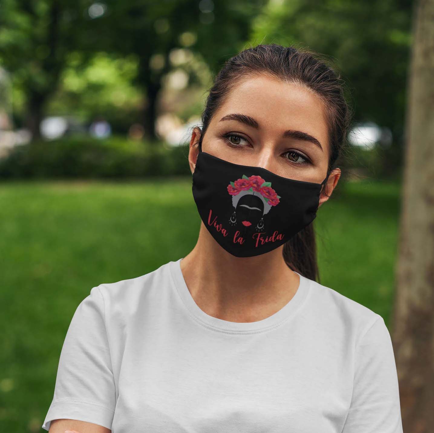 Viva la frida kahlo feminist anti pollution face mask - maria