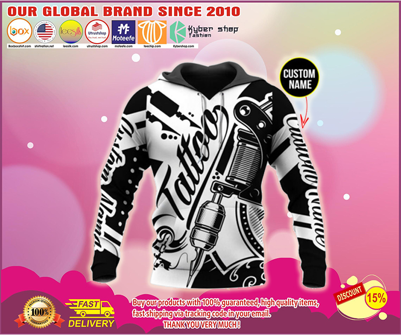 Tattoo custom personalized name 3d hoodie 1