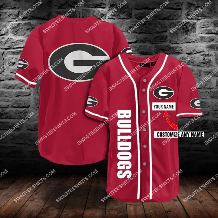 [highest selling] custom name the georgia bulldogs full printing baseball jersey – maria