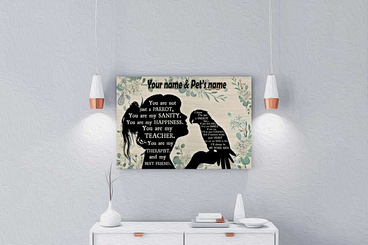 You are not just a Parrot personalized horizontal poster