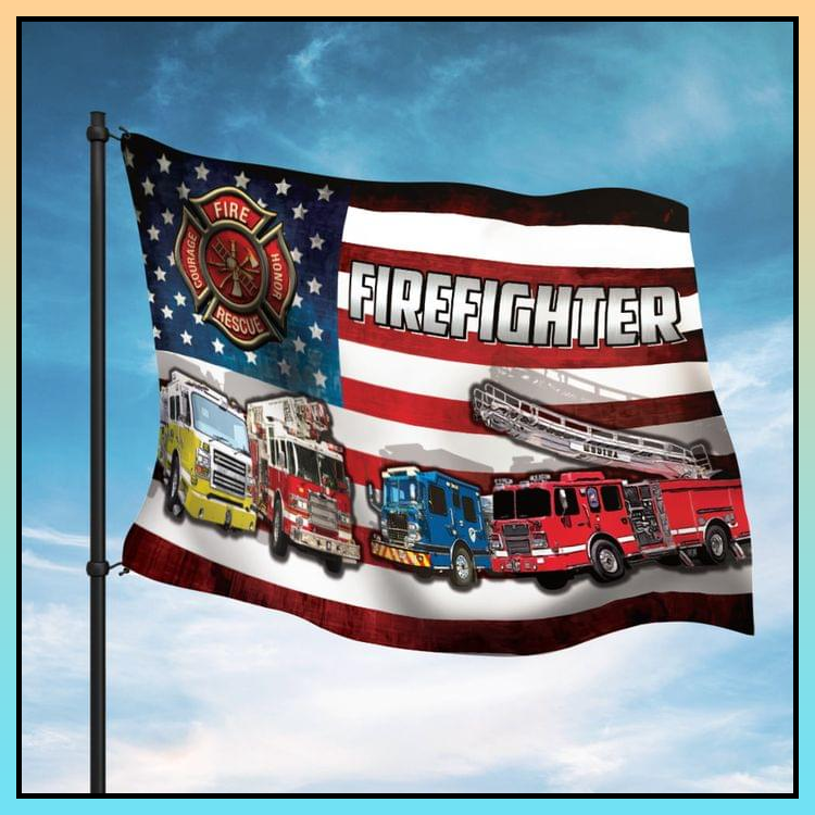 2-Fire Honor Rescute Cougare Firefighter Flag (1)