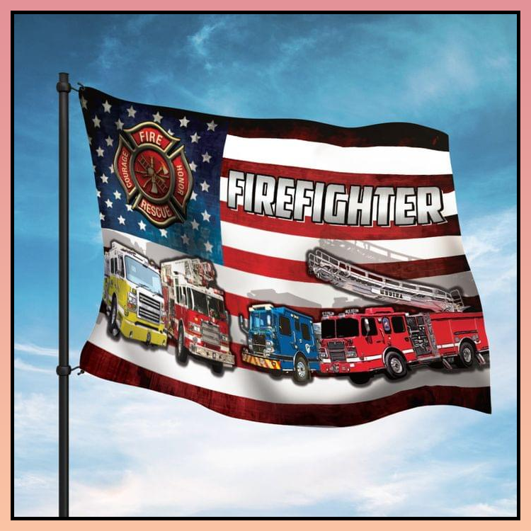 2-Fire Honor Rescute Cougare Firefighter Flag (2)