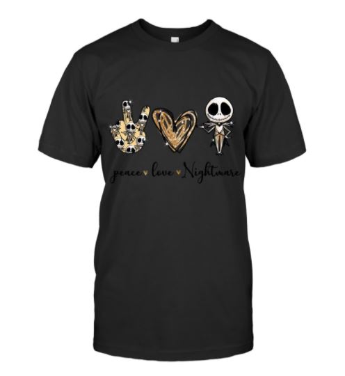 Jack peace love nightmare t shirt, hoodie, tank top