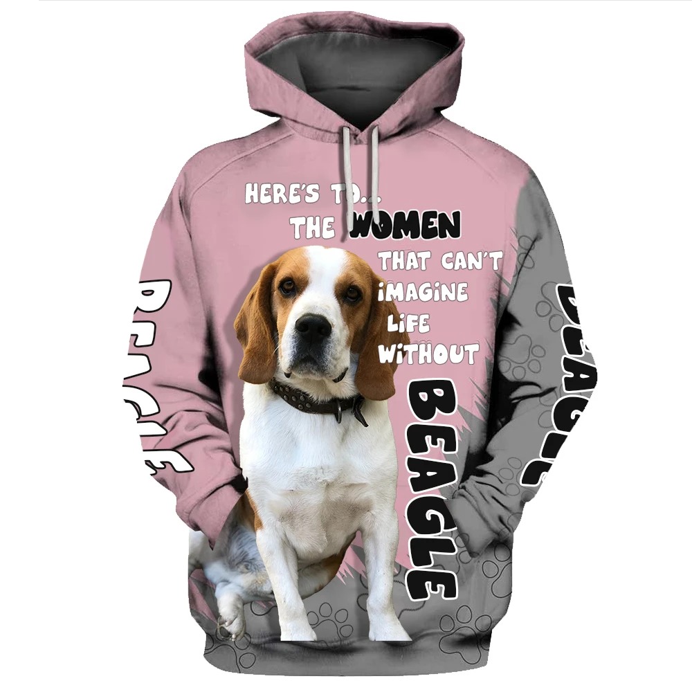 Here’s to the women that can’t imagine life without Beagle 3D Hoodie – Hothot 290521