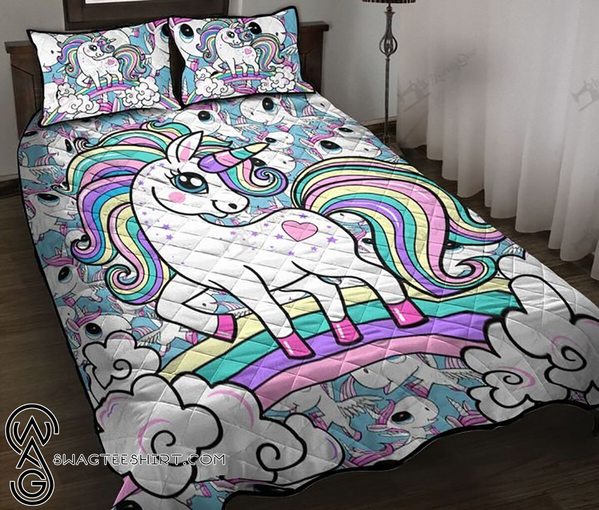 Baby unicorn full printing quilt – Maria