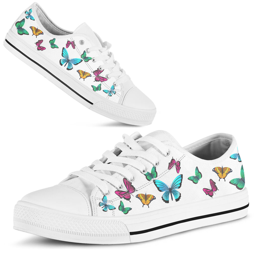 Seamless butterflies low top shoe
