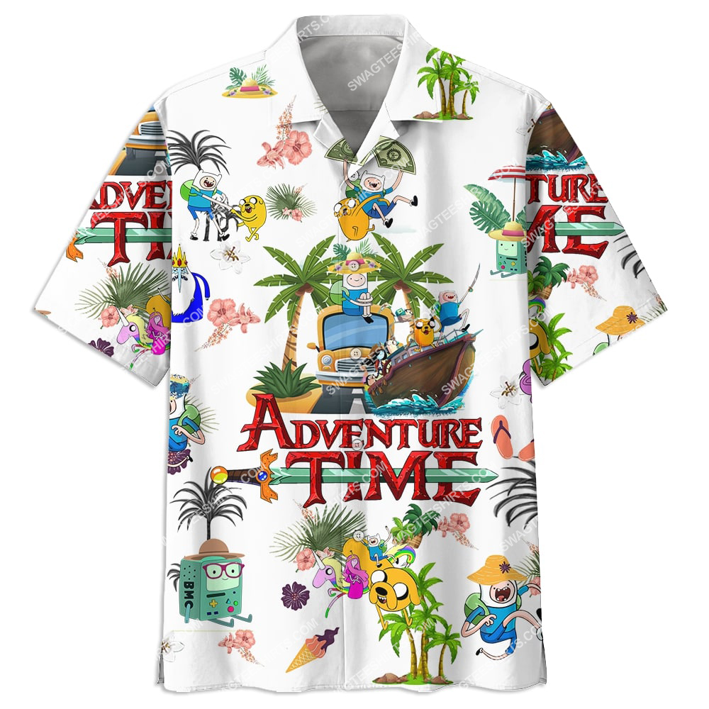 [highest selling] adventure time on the beach summer full printing hawaiian shirt – maria