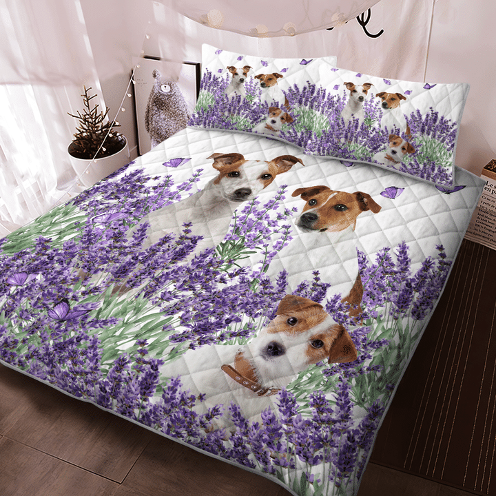 4-Jack Russell Lavender Bedding Set (4)