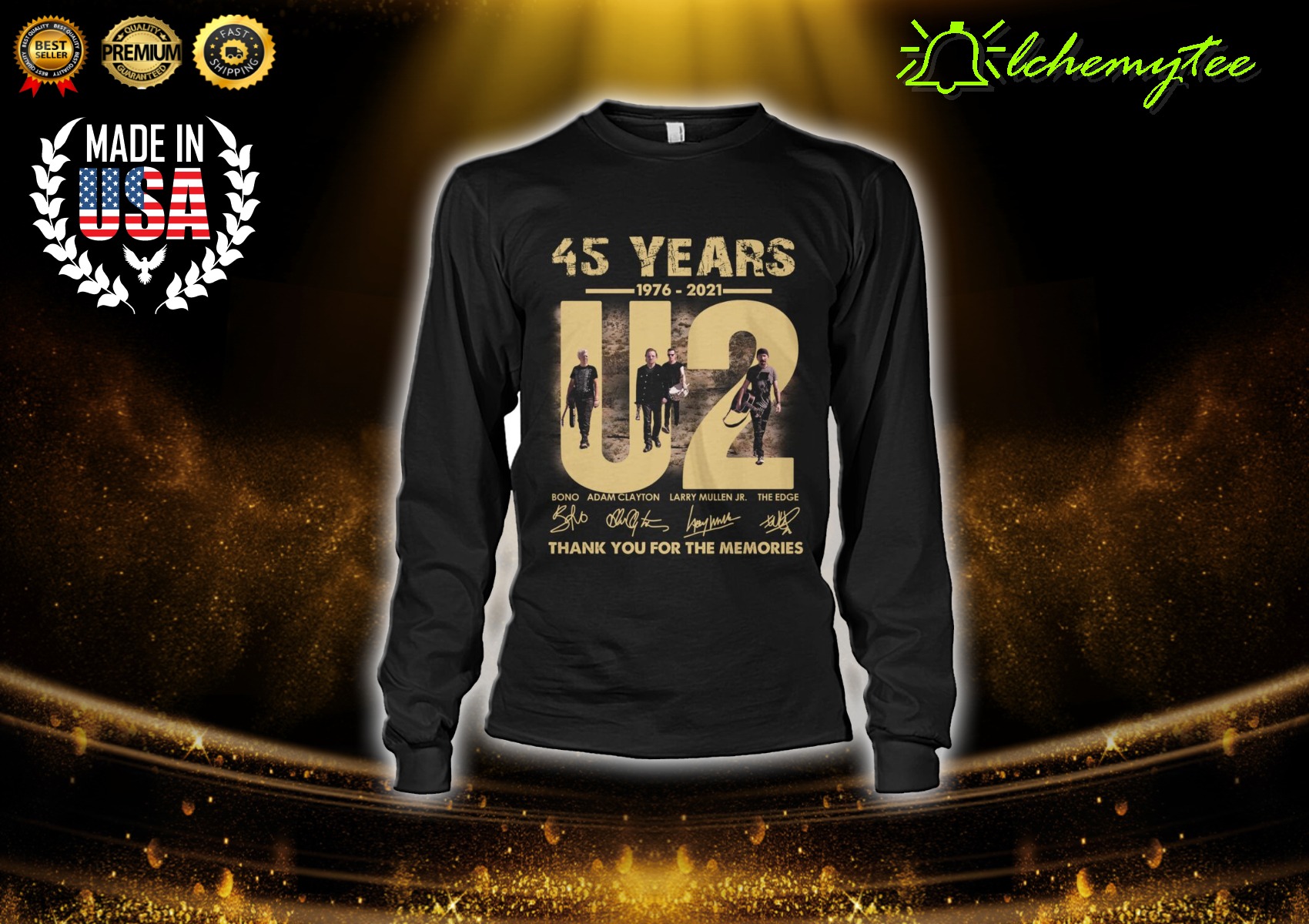 45 Years 1976 2021 U2 Thank You For The Memories Shirt And Hoodie