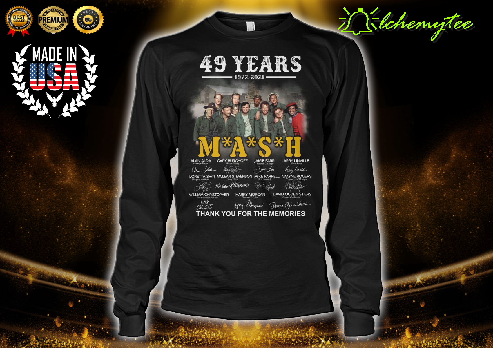 49 Years 1972 2021 MASH Thank You For The Memories Signatures Shirt 1