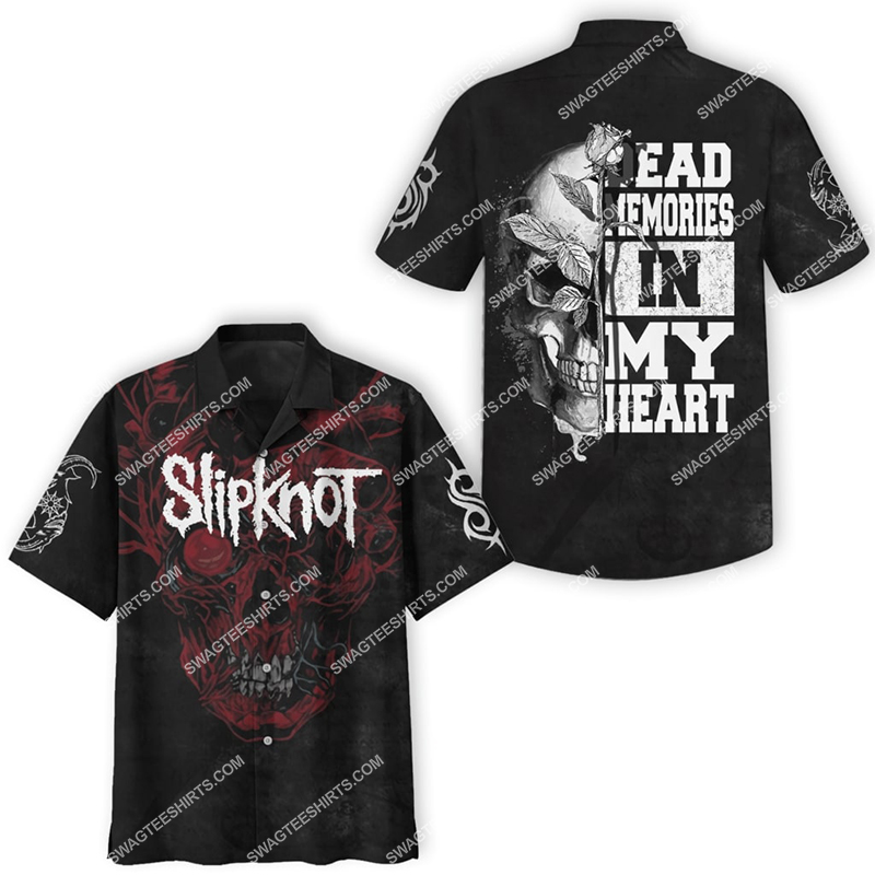 slipknot rock band dead memories in my heart full printing hawaiian shirt 2(1)