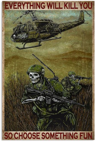 Skeleton soldier Everything kill choose fun poster