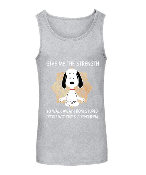 Snoopy give me strength tank top