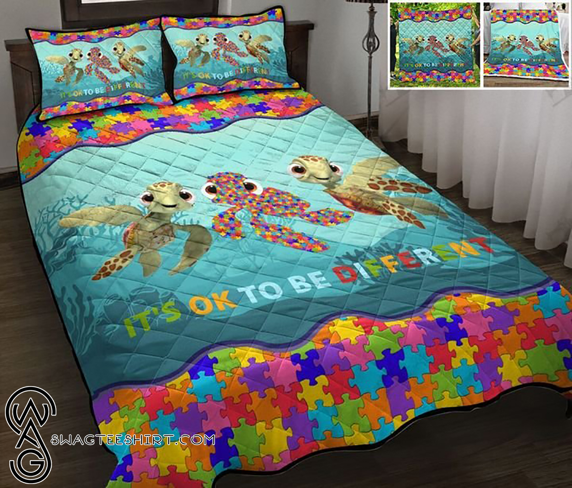 Autism awareness turtle it's ok to be different quilt - Maria