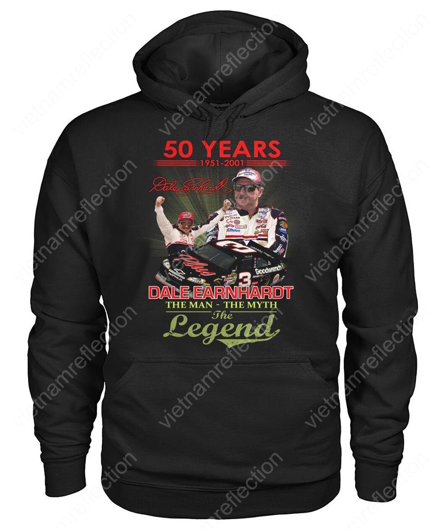 50 years 1951 2001 Dale Earnhardt The man the myth the legend hoodie