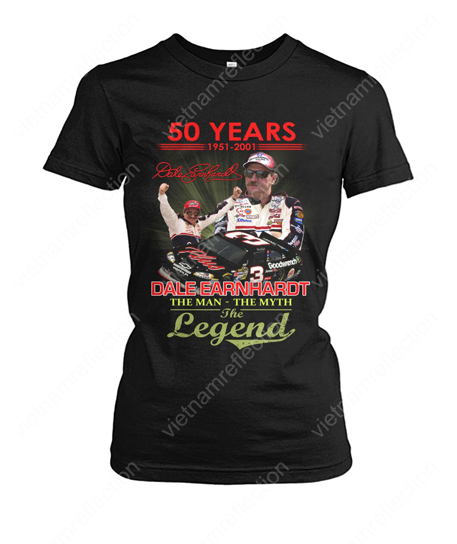 50 years 1951 2001 Dale Earnhardt The man the myth the legend lady shirt