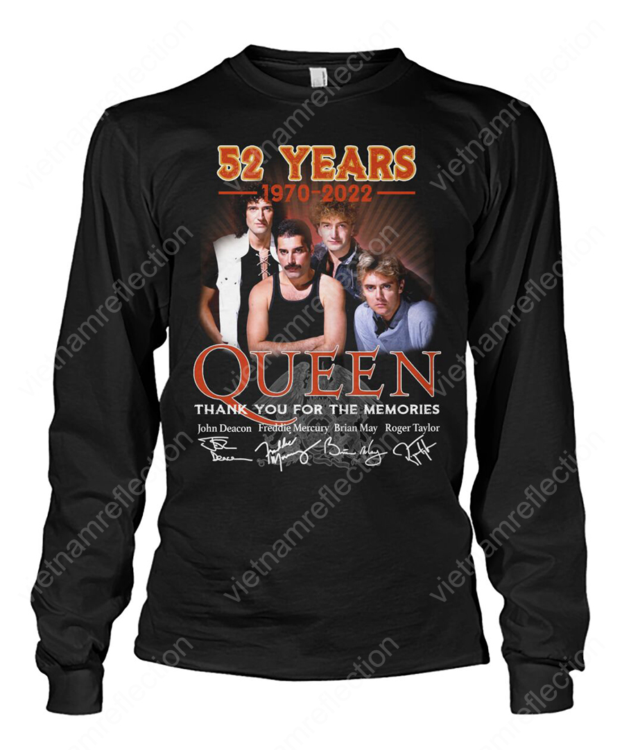 52 years Queen thank you for the memories long sleeve tee