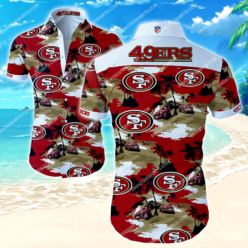nfl san francisco 49ers all over print hawaiian shirt 2