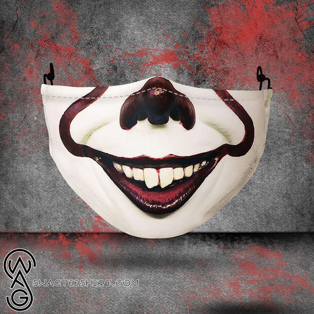 halloween pennywise all over printed face mask