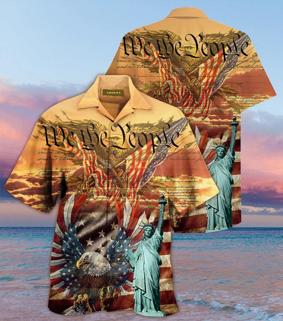 Patriotism american eagle unisex hawaiian shirt