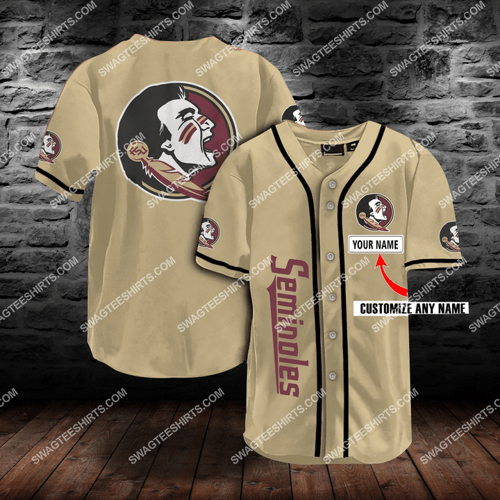 [highest selling] custom name baseball team florida state seminoles full printing baseball jersey – maria