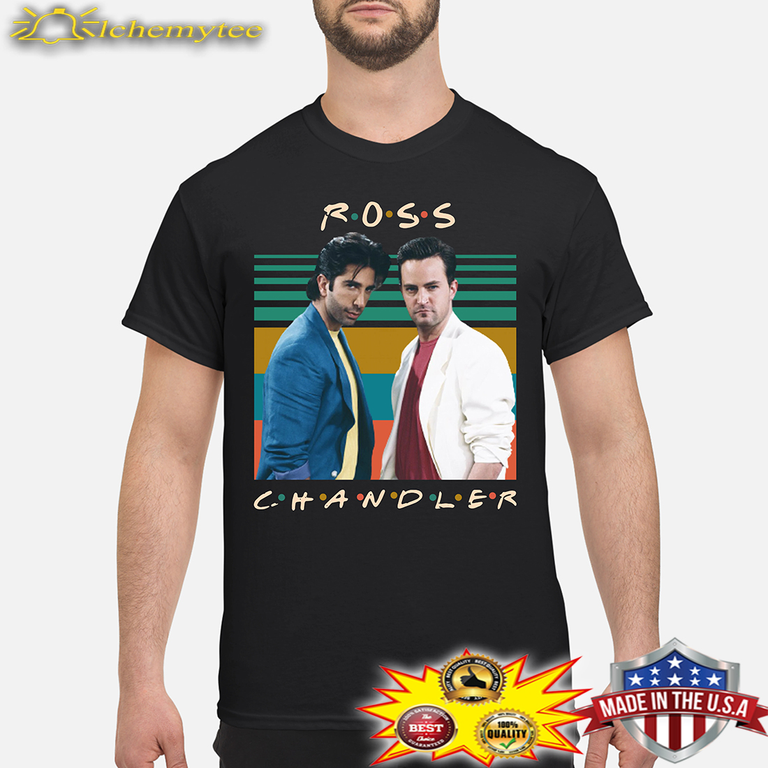 FRIENDS TV Show Vintage Ross Chandler Shirt