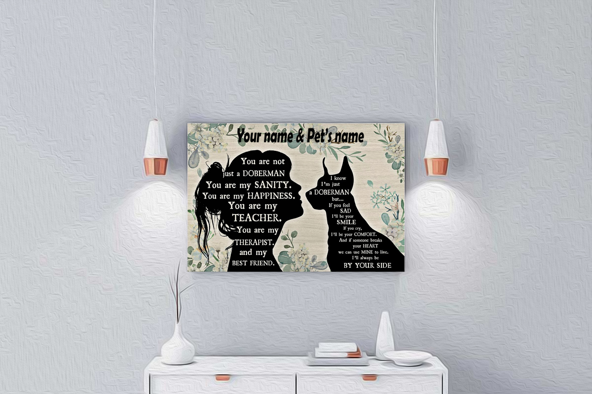 You are not just a Doberman personalized horizontal poster