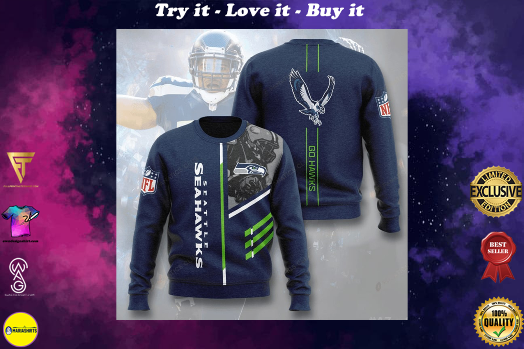 [highest selling] national football league seattle seahawks go hawks full printing ugly sweater – maria (Copy)