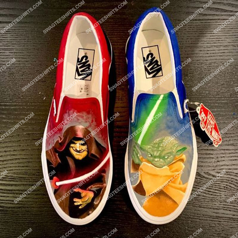 [highest selling] star wars yoda all over print slip on shoes – maria
