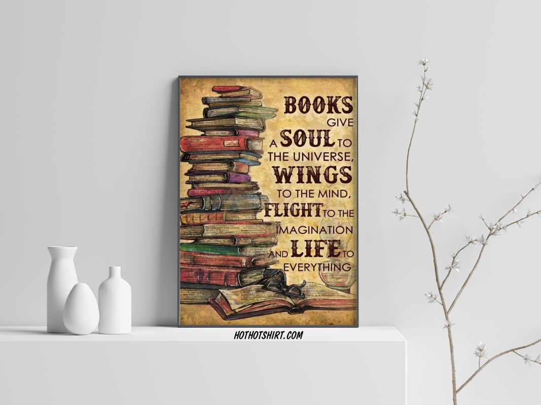Vintage Books give a soul to the universe wings to the mind poster