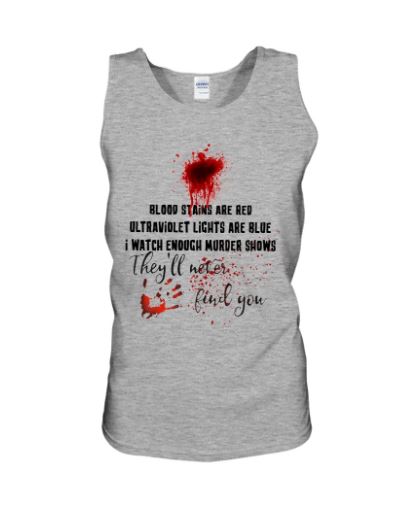 Blood stains red tank top
