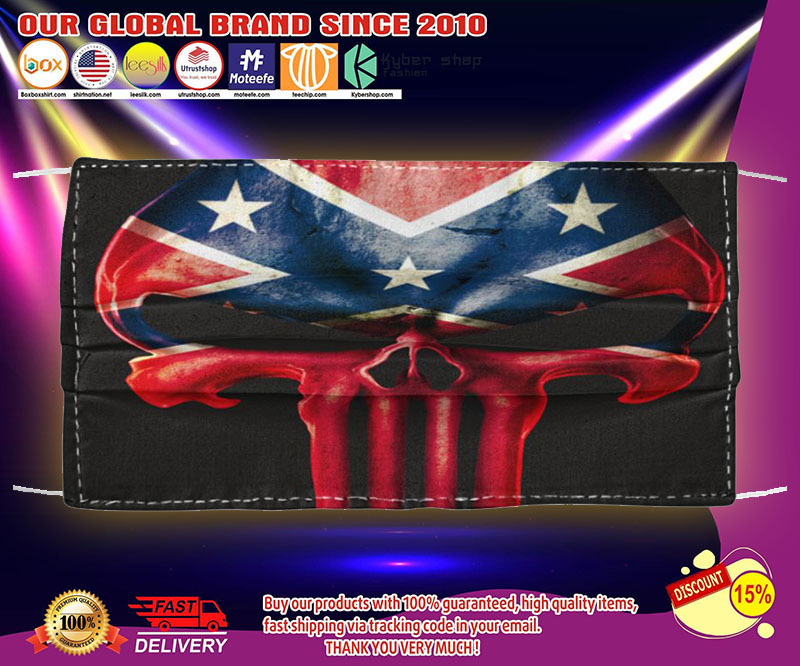 Skull Confederate battle flag face mask – LIMITED EDITION