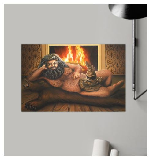 Sexy Hagrid fireplace poster