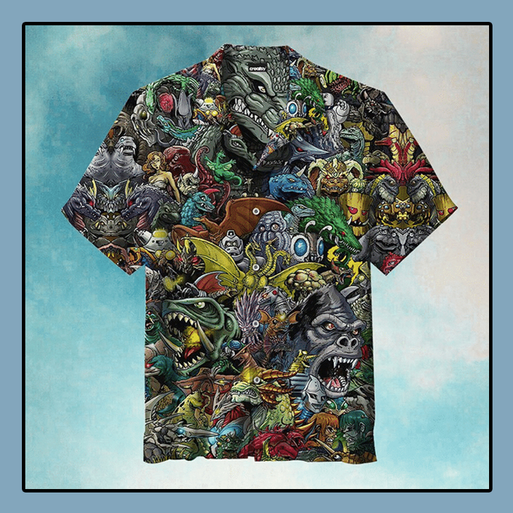 World of godzilla hawaiian shirt1