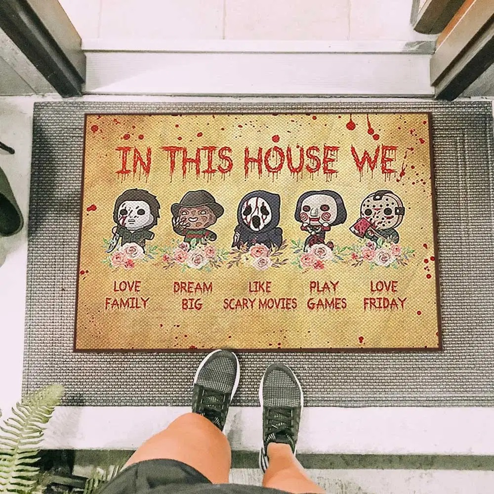 Horror Movies In This House We Love Family Doormat – Hothot 220521