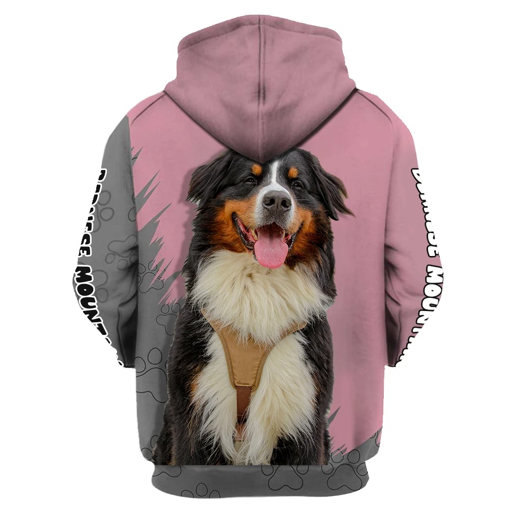 Here's to the women that can't imagine life without Bernese Mountain 3D Hoodie 1