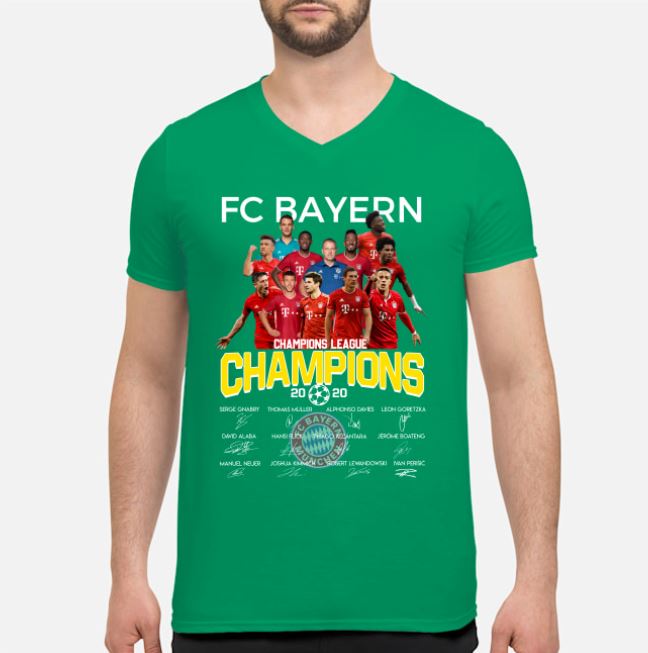 Bayern 2020 champions signatures t shirt 3