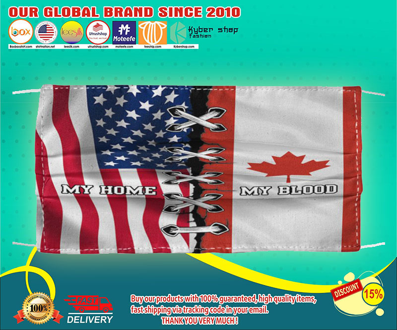 American flag my home my blood canada face mask – LIMITED EDITION