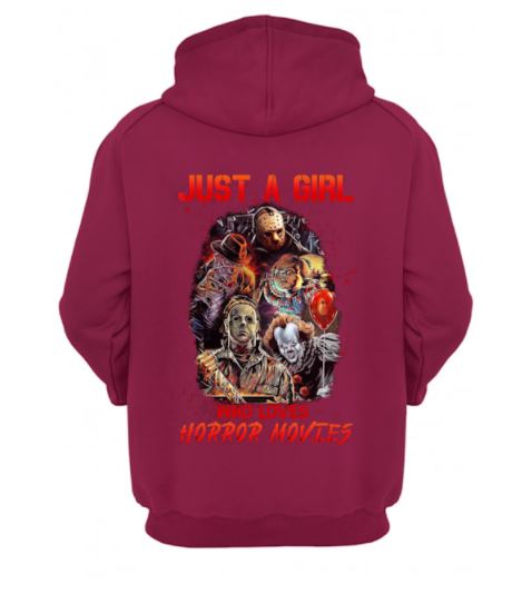 Girl loves horror hoodie