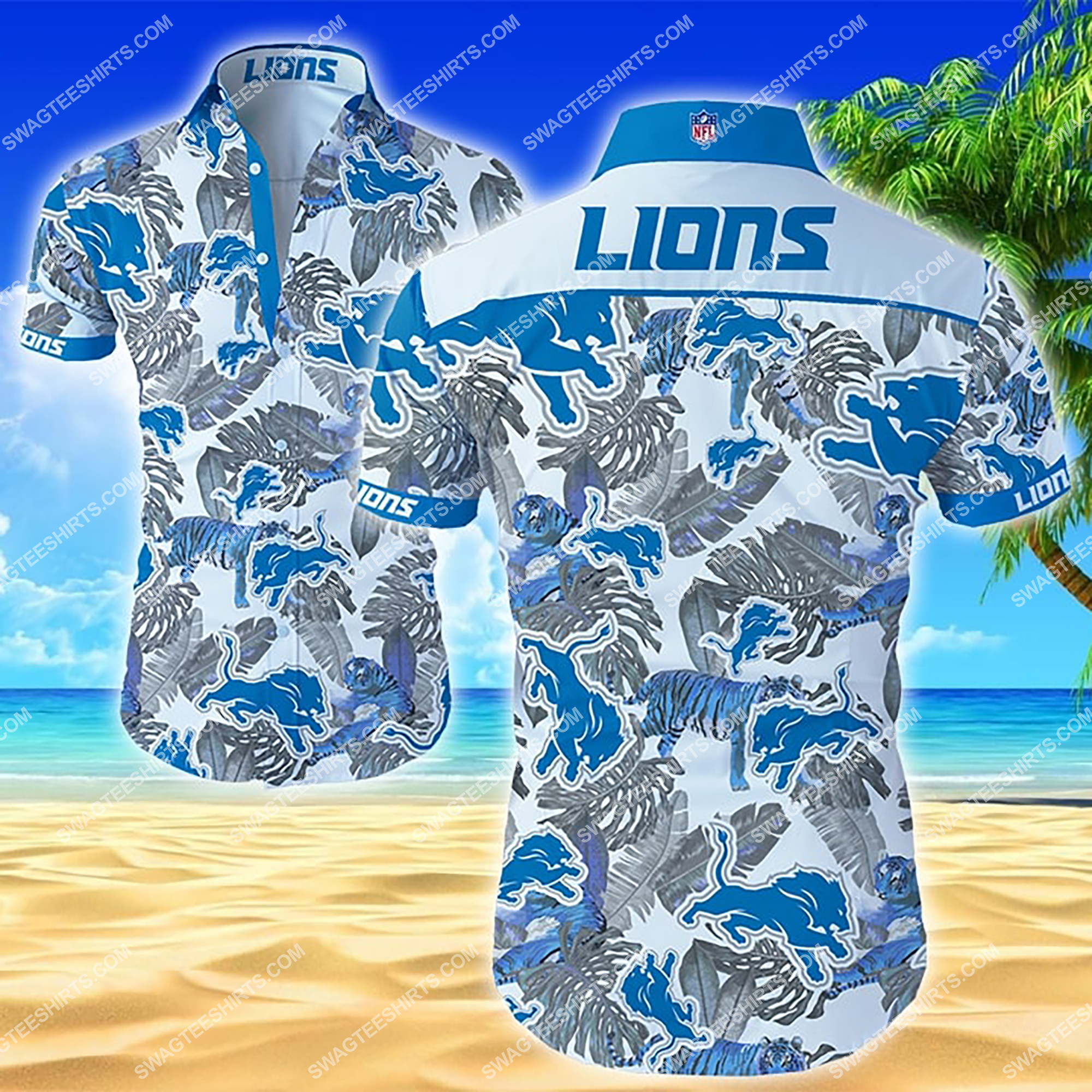 [highest selling] tropical detroit lions football team summer hawaiian shirt – maria