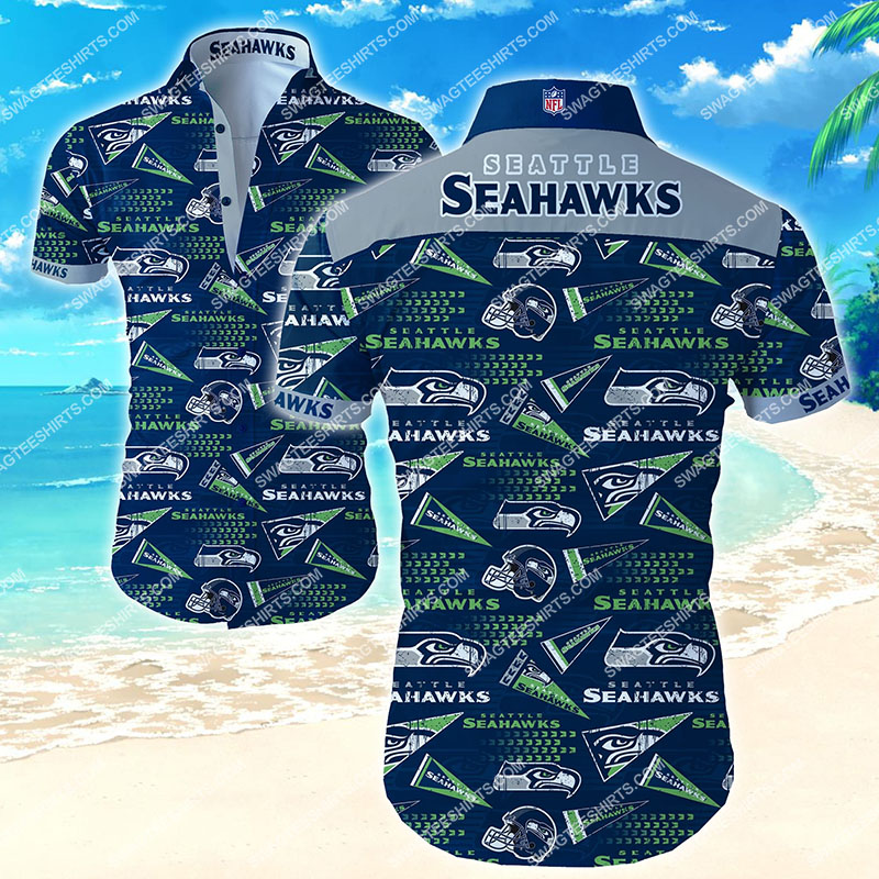 seattle seahawks football team all over print hawaiian shirt 2