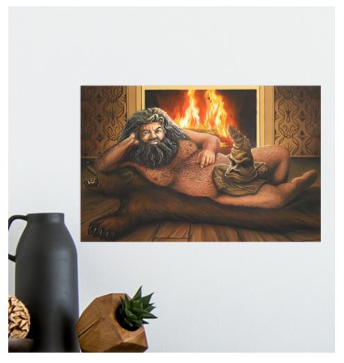 Sexy Hagrid fireplace poster 2